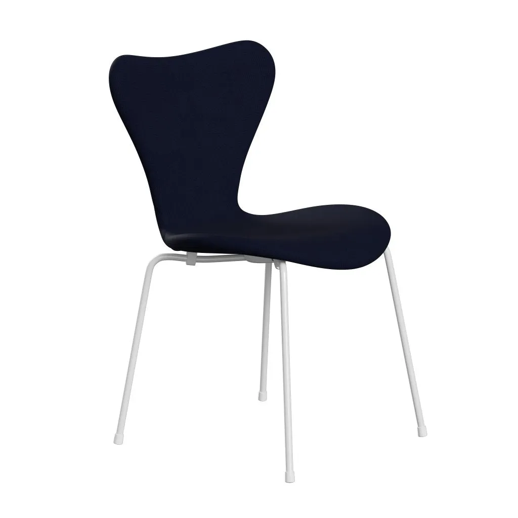 Fritz Hansen Series 7™ Chair Full Upholstery, White/Fame Black Blue
