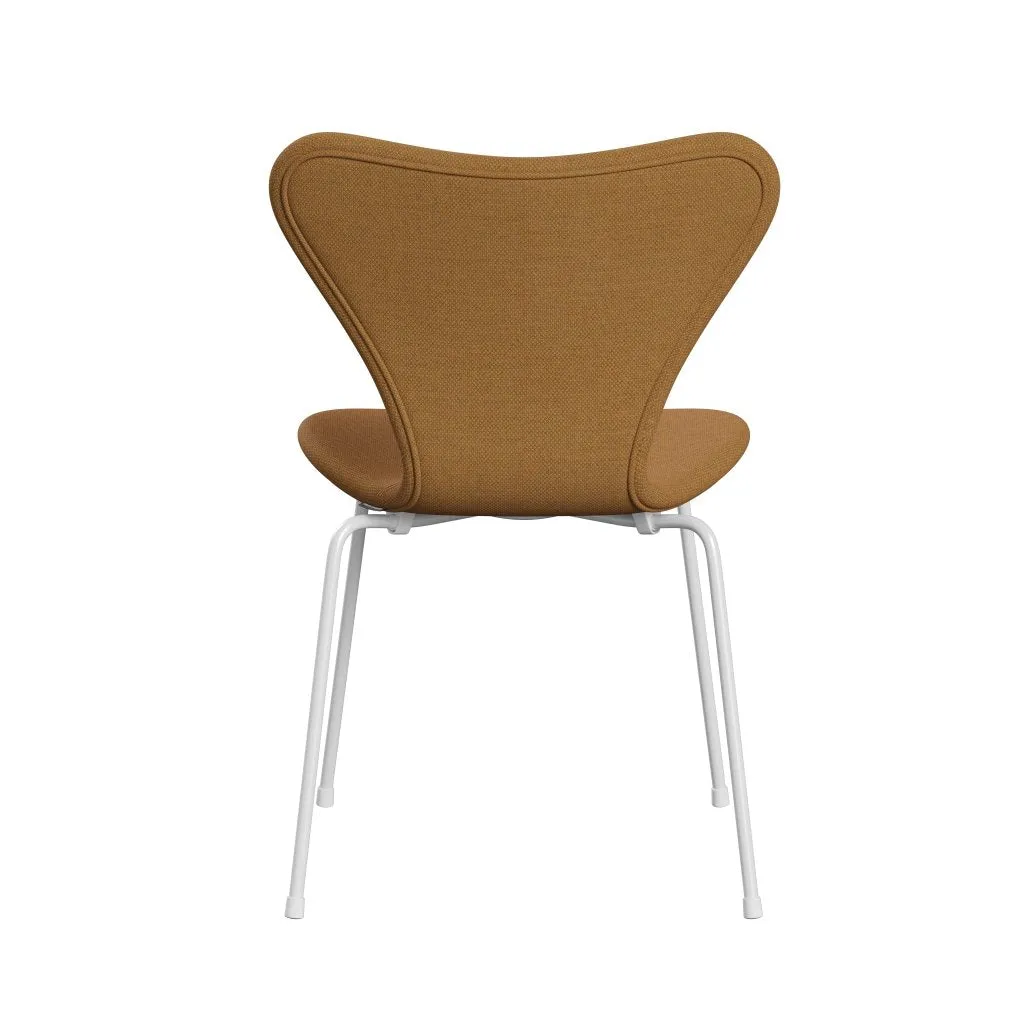 Fritz Hansen Series 7™ Chair Full Upholstery, White/Fiord Orange