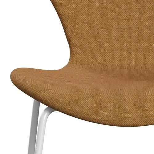 Fritz Hansen Series 7™ Chair Full Upholstery, White/Fiord Orange