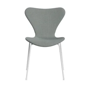 Fritz Hansen Series 7™ Chair Full Upholstery, White/Re Wool Pale Aqua