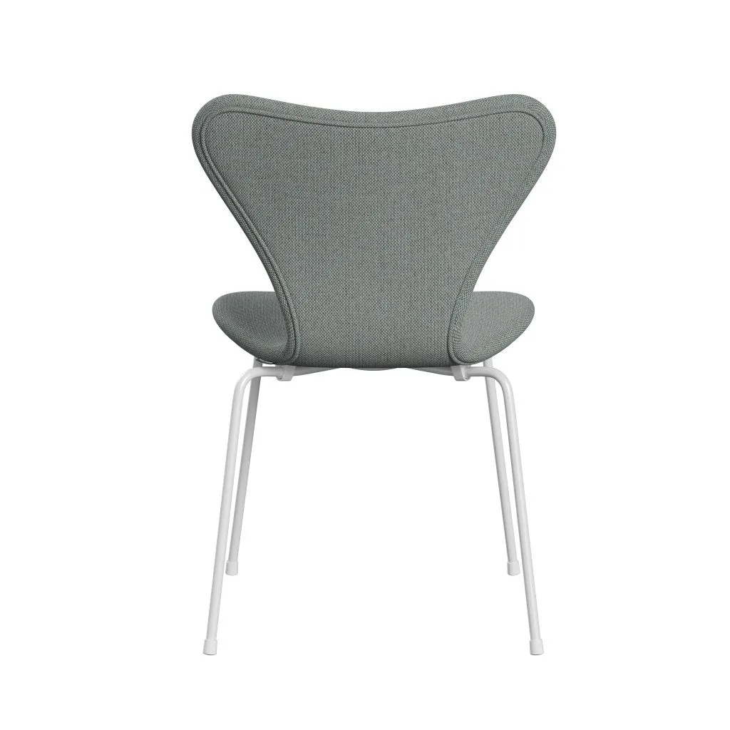 Fritz Hansen Series 7™ Chair Full Upholstery, White/Re Wool Pale Aqua