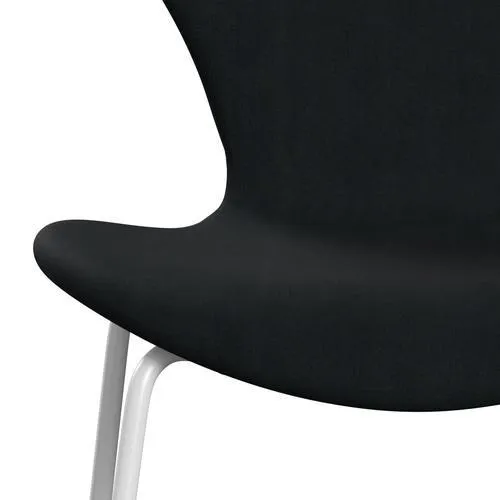 Fritz Hansen Series 7™ Chair Full Upholstery, White/Remix Black (Rem296)
