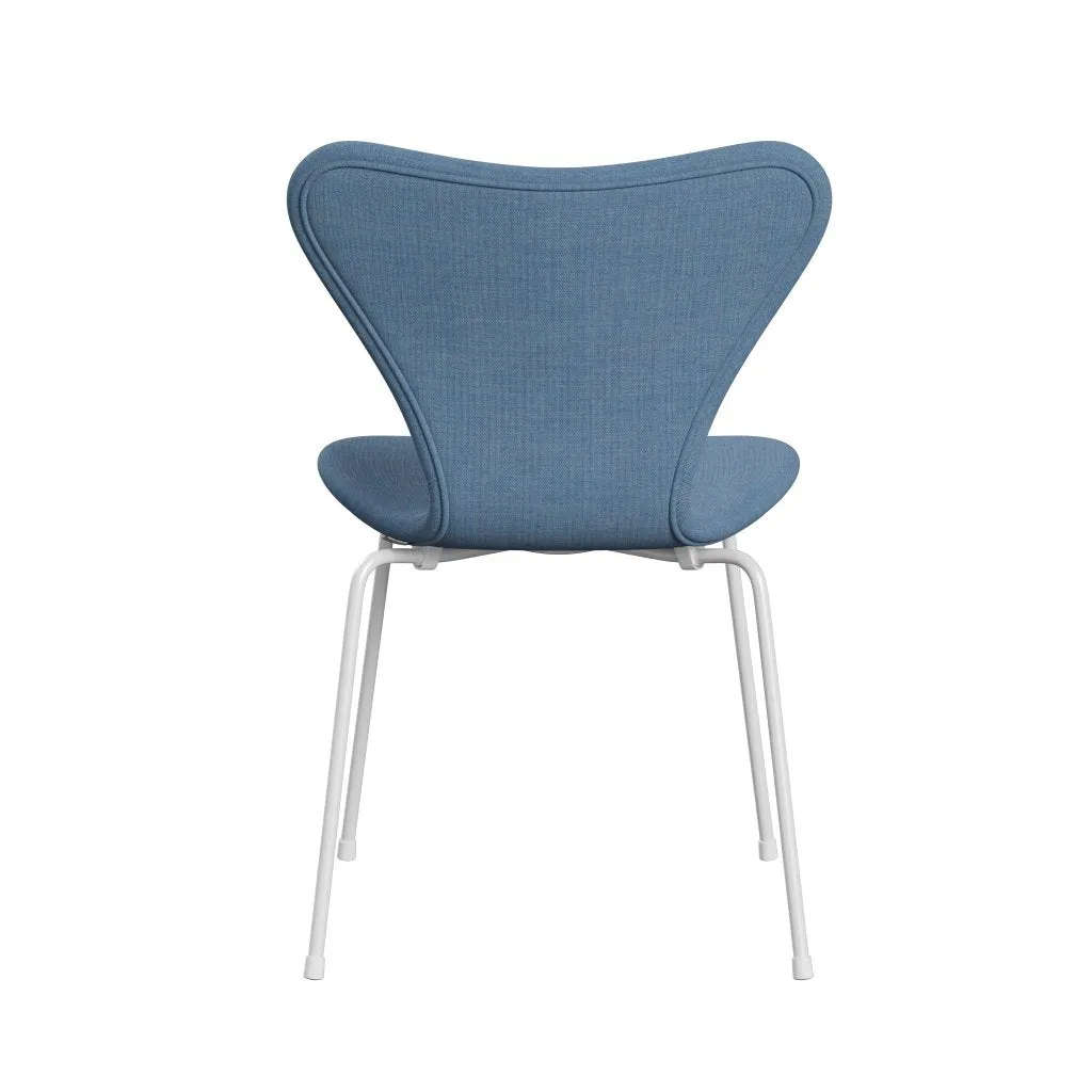 Fritz Hansen Series 7™ Chair Full Upholstery, White/Remix Blue (Rem816)