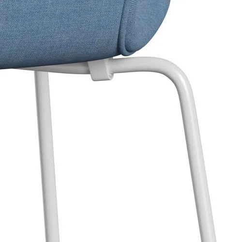 Fritz Hansen Series 7™ Chair Full Upholstery, White/Remix Blue (Rem816)