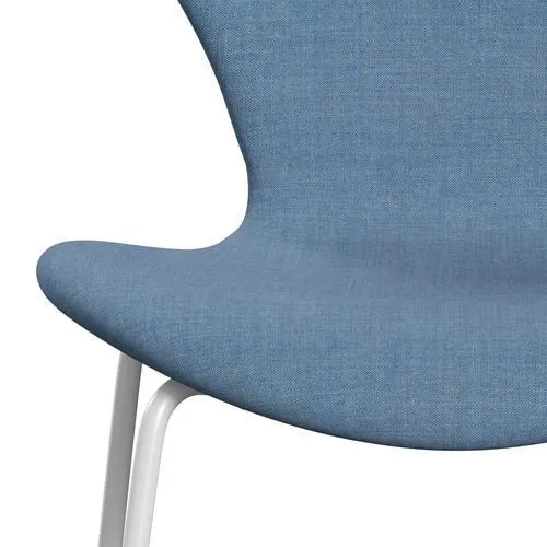 Fritz Hansen Series 7™ Chair Full Upholstery, White/Remix Blue (Rem816)