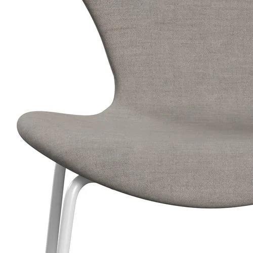 Fritz Hansen Series 7™ Chair Full Upholstery, White/Remix Grey (Rem126)