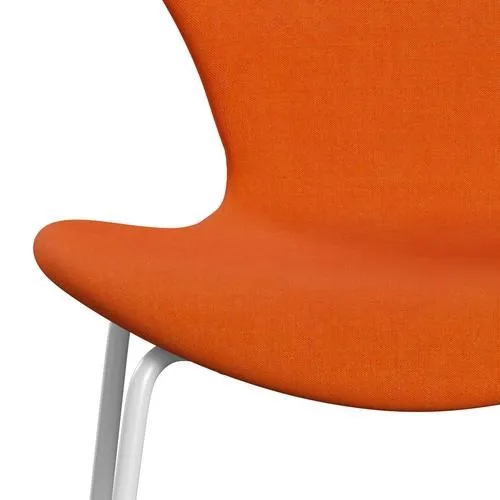 Fritz Hansen Series 7™ Chair Full Upholstery, White/Remix Light Orange