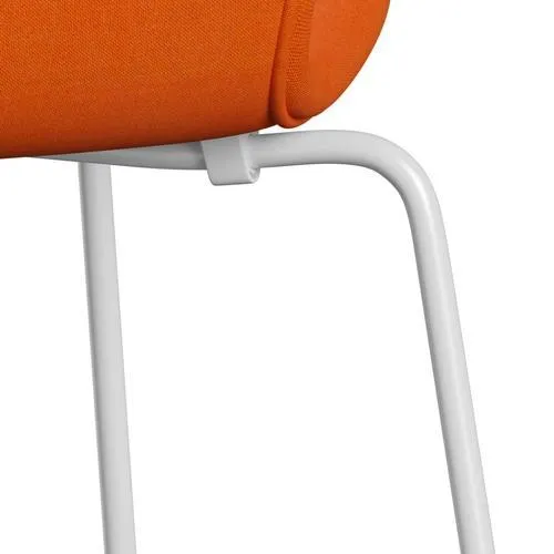 Fritz Hansen Series 7™ Chair Full Upholstery, White/Remix Light Orange