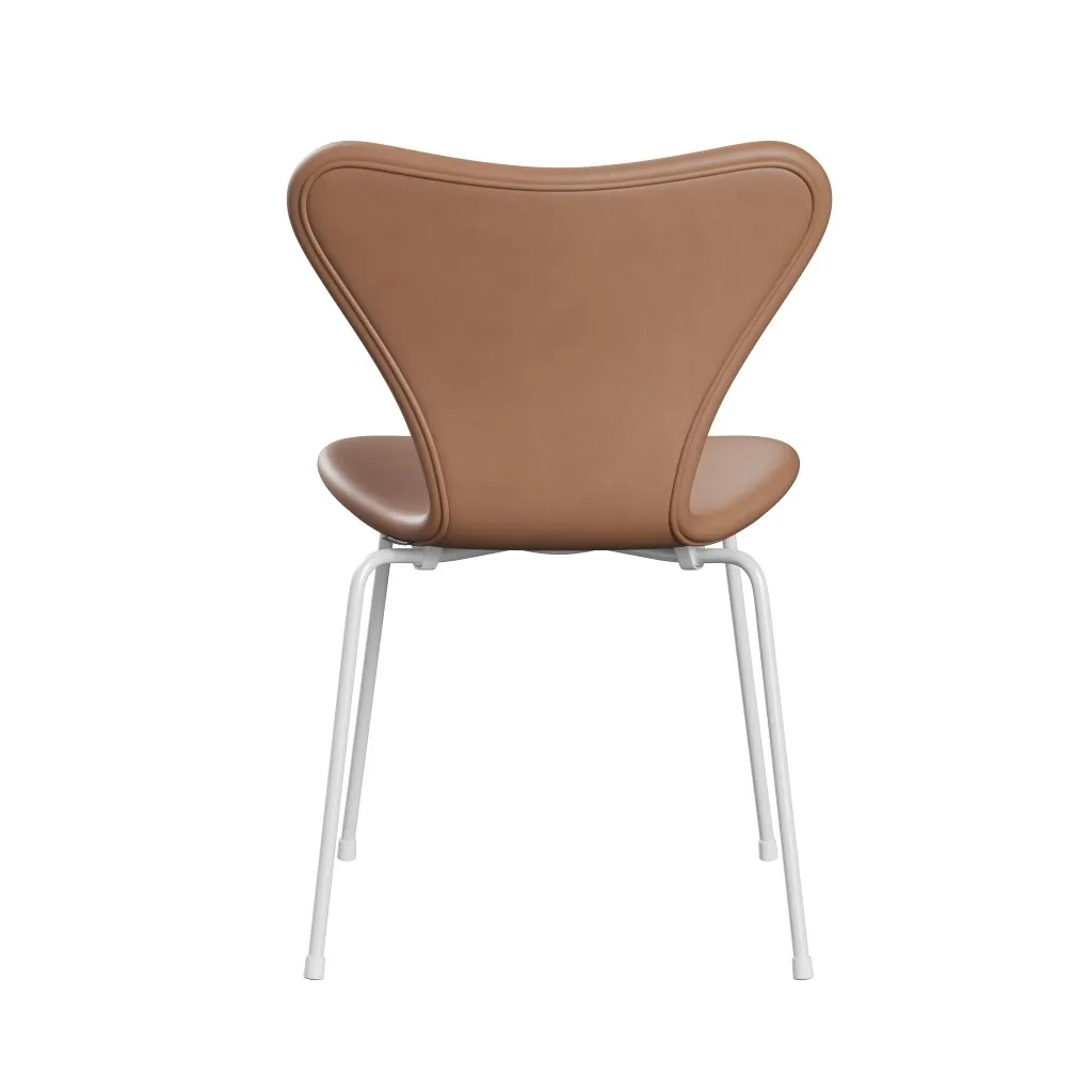 Fritz Hansen Series 7™ Chair Full Upholstery, White/Rustic Leather