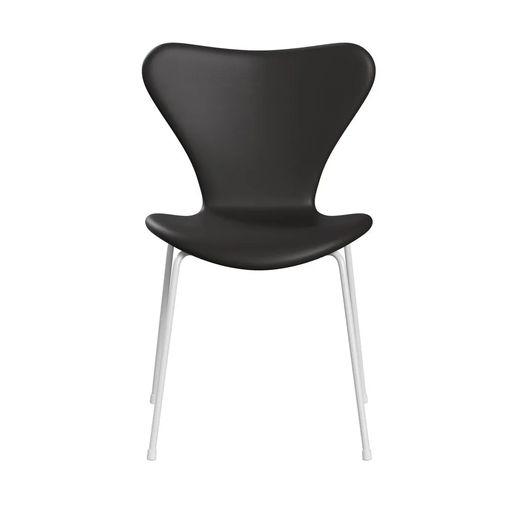 Fritz Hansen Series 7™ Chair Full Upholstery, White/Soft Black Brown