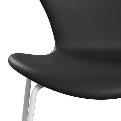 Fritz Hansen Series 7™ Chair Full Upholstery, White/Soft Black Brown