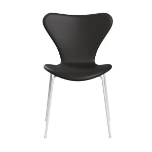 Fritz Hansen Series 7™ Chair Full Upholstery, White/Soft Black Brown