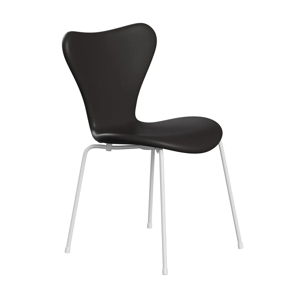 Fritz Hansen Series 7™ Chair Full Upholstery, White/Soft Black Brown