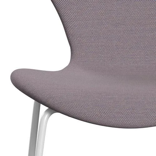 Fritz Hansen Series 7™ Chair Full Upholstery, White/Steelcut Trio White/Violet