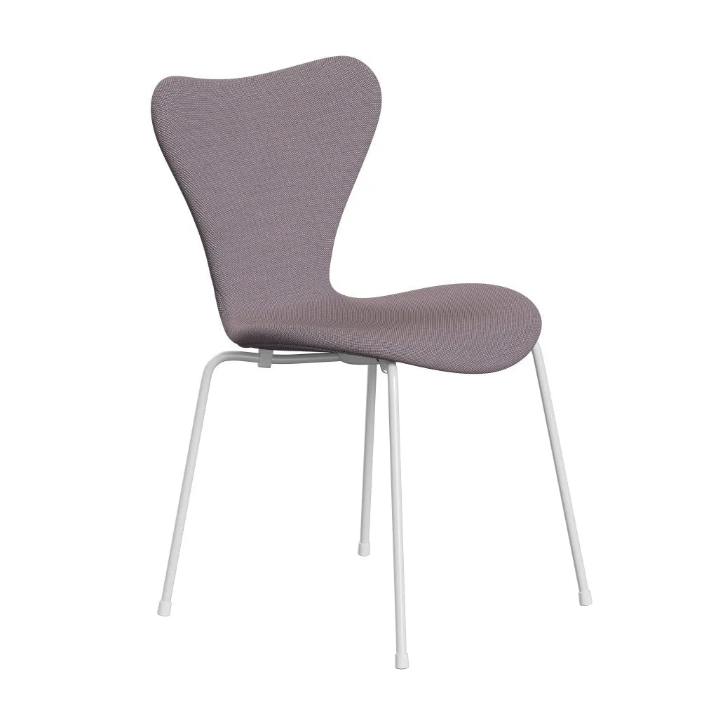Fritz Hansen Series 7™ Chair Full Upholstery, White/Steelcut Trio White/Violet