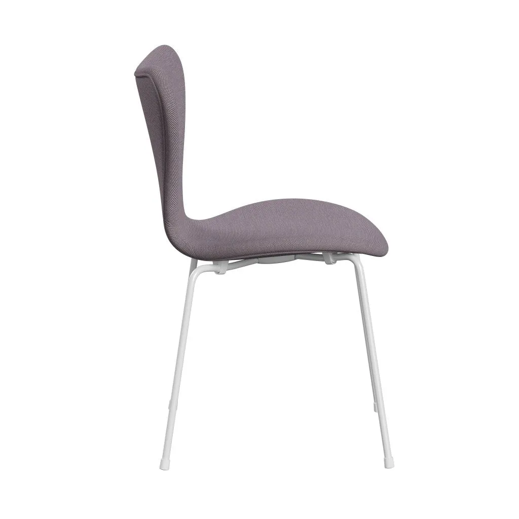 Fritz Hansen Series 7™ Chair Full Upholstery, White/Steelcut Trio White/Violet