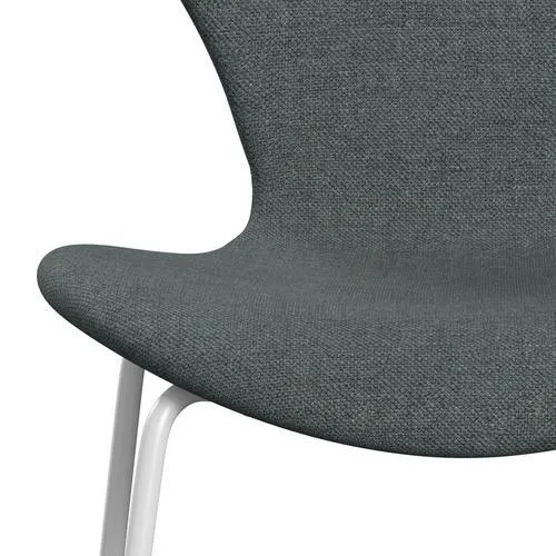 Fritz Hansen Series 7™ Chair Full Upholstery, White/Sunniva 2 Steel Grey