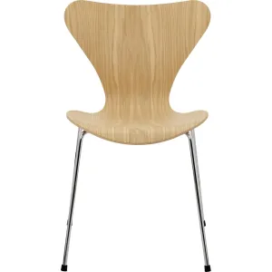 Fritz Hansen Series 7™ Chair Veneer Oak Shell, Chromed Steel Base