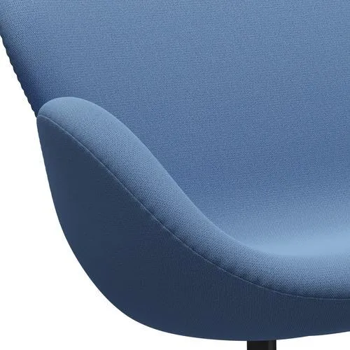 Fritz Hansen Swan™ Sofa 2 Seater, Black Lacquered/Capture Inst Ant™ Blue