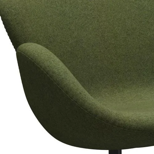 Fritz Hansen Swan™ Sofa 2 Seater, Black Lacquered/Divina Md Wintergreen
