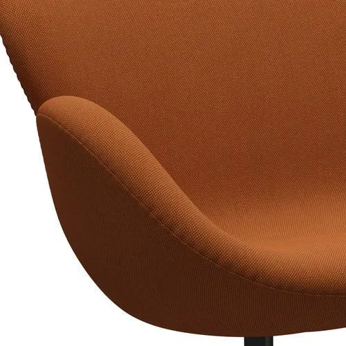 Fritz Hansen Swan™ Sofa 2 Seater, Black Lacquered/Steelcut Trio Burnt Orange