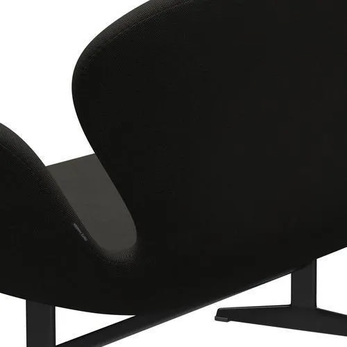 Fritz Hansen Swan™ Sofa 2 Seater, Black Lacquered/Steelcut Trio Dark Brown