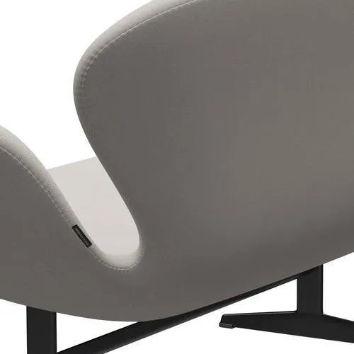 Fritz Hansen Swan™ Sofa 2 Seater, Black Lacquered/Steelcut Wool White