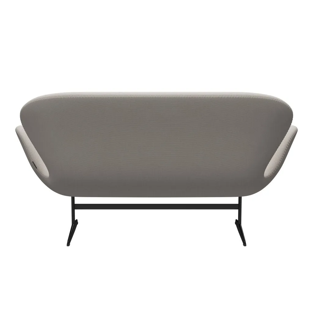 Fritz Hansen Swan™ Sofa 2 Seater, Black Lacquered/Steelcut Wool White