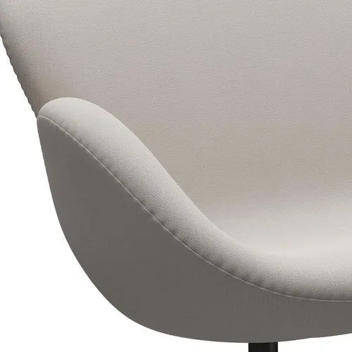 Fritz Hansen Swan™ Sofa 2 Seater, Black Lacquered/Steelcut Wool White