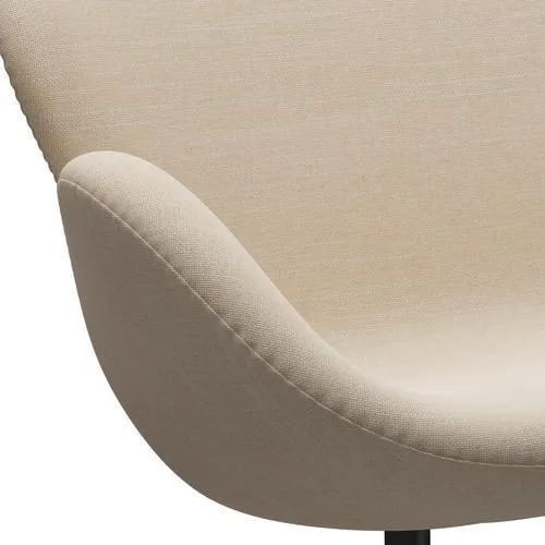 Fritz Hansen Swan™ Sofa 2 Seater, Black Lacquered/Sunniva Crème/Sand