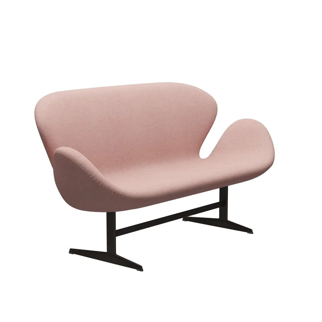 Fritz Hansen Swan™ Sofa 2 Seater, Brown Bronze/Divina Md Soft Pink