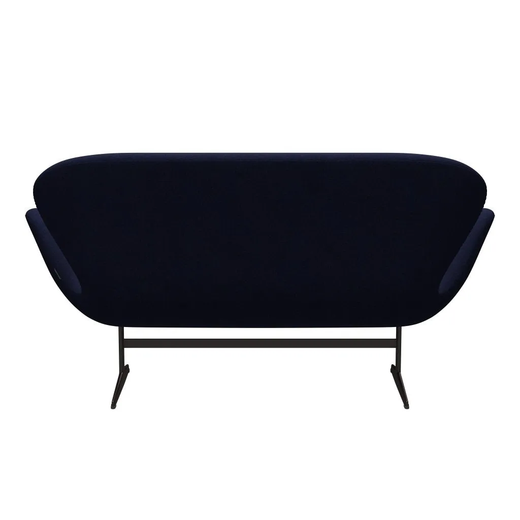 Fritz Hansen Swan™ Sofa 2 Seater, Brown Bronze/Divina Melange Dark Blue