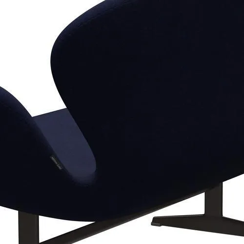 Fritz Hansen Swan™ Sofa 2 Seater, Brown Bronze/Divina Melange Dark Blue