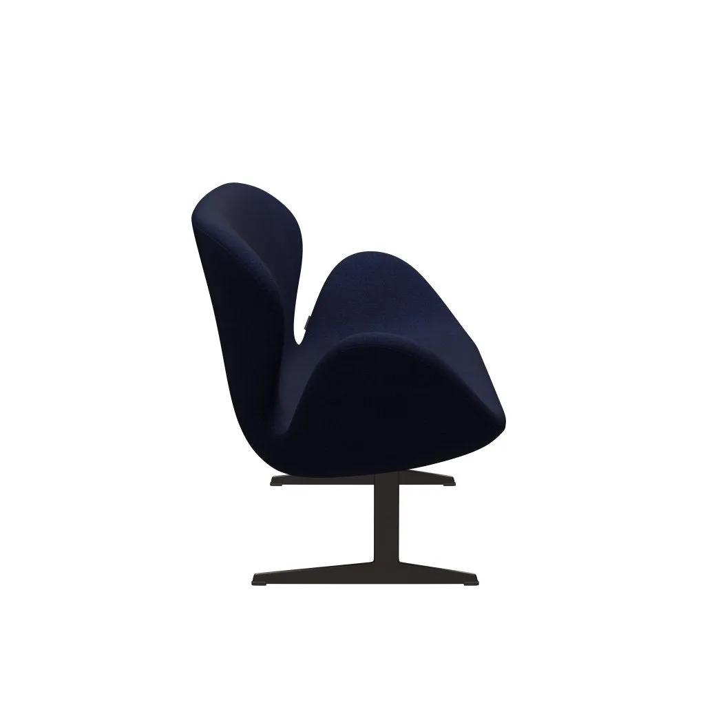 Fritz Hansen Swan™ Sofa 2 Seater, Brown Bronze/Divina Melange Dark Blue