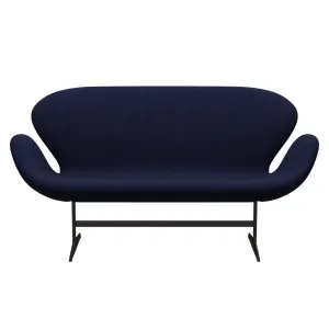 Fritz Hansen Swan™ Sofa 2 Seater, Brown Bronze/Divina Melange Dark Blue