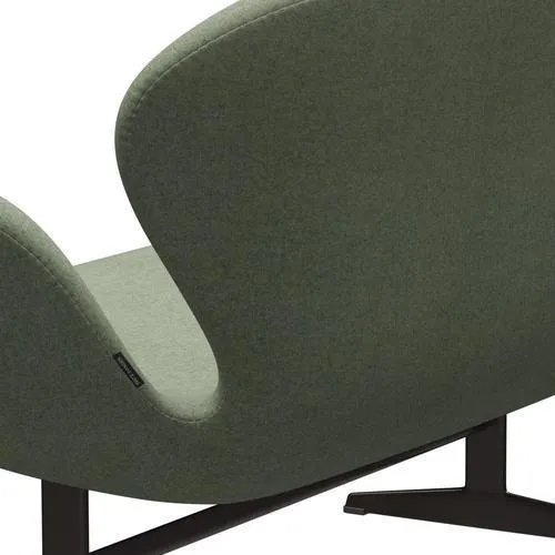 Fritz Hansen Swan™ Sofa 2 Seater, Brown Bronze/Divina Melange Light Green