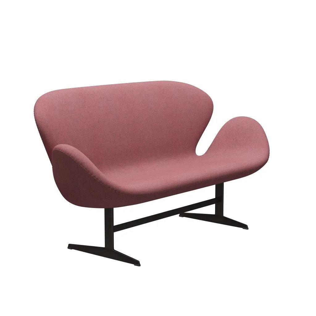 Fritz Hansen Swan™ Sofa 2 Seater, Brown Bronze/Divina Melange Pink