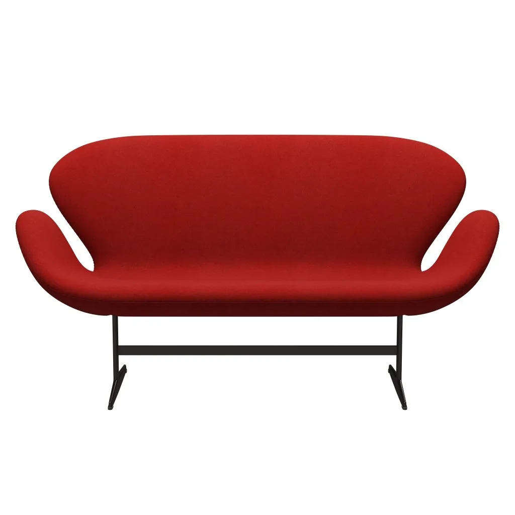 Fritz Hansen Swan™ Sofa 2 Seater, Brown Bronze/Divina Melange Red