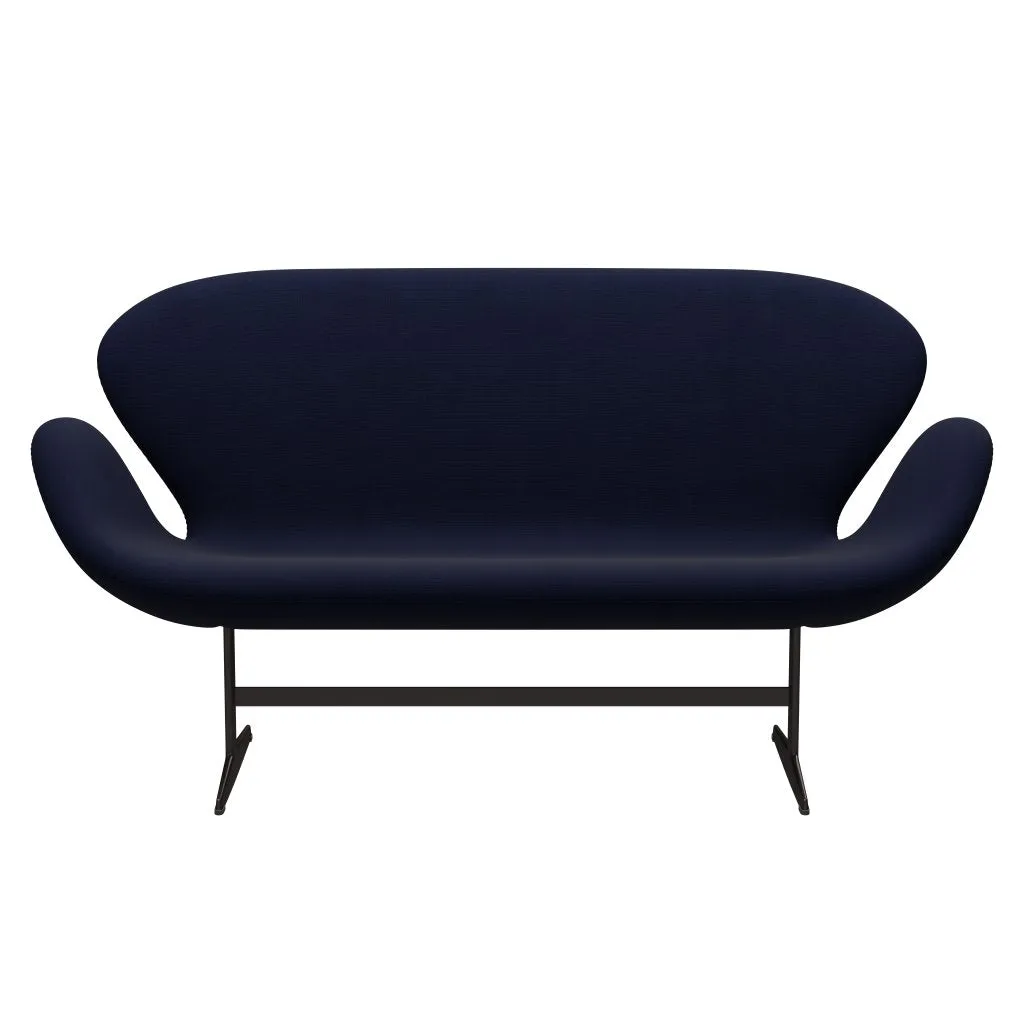 Fritz Hansen Swan™ Sofa 2 Seater, Brown Bronze/Fame Black Blue