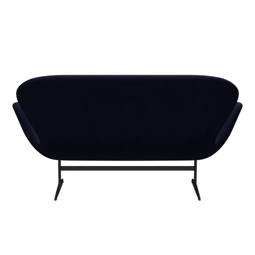 Fritz Hansen Swan™ Sofa 2 Seater, Brown Bronze/Fame Black Blue