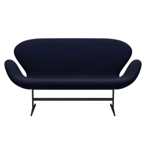 Fritz Hansen Swan™ Sofa 2 Seater, Brown Bronze/Fame Black Blue