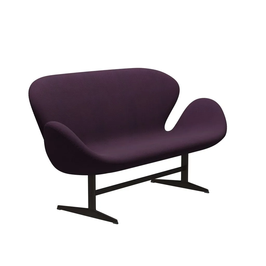 Fritz Hansen Swan™ Sofa 2 Seater, Brown Bronze/Steelcut Medium Violet