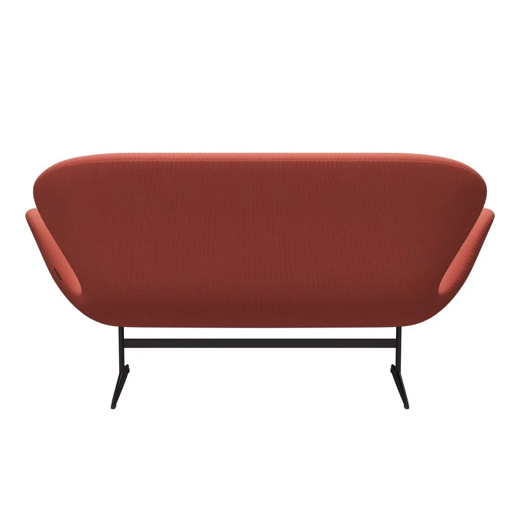 Fritz Hansen Swan™ Sofa 2 Seater, Brown Bronze/Steelcut Trio Pink/Orange