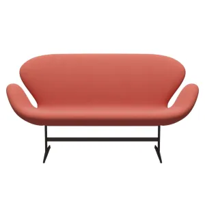 Fritz Hansen Swan™ Sofa 2 Seater, Brown Bronze/Steelcut Trio Pink/Orange