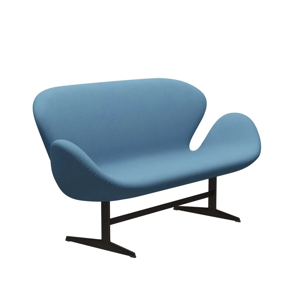 Fritz Hansen Swan™ Sofa 2 Seater, Brown Bronze/Tonus Pastel Blue