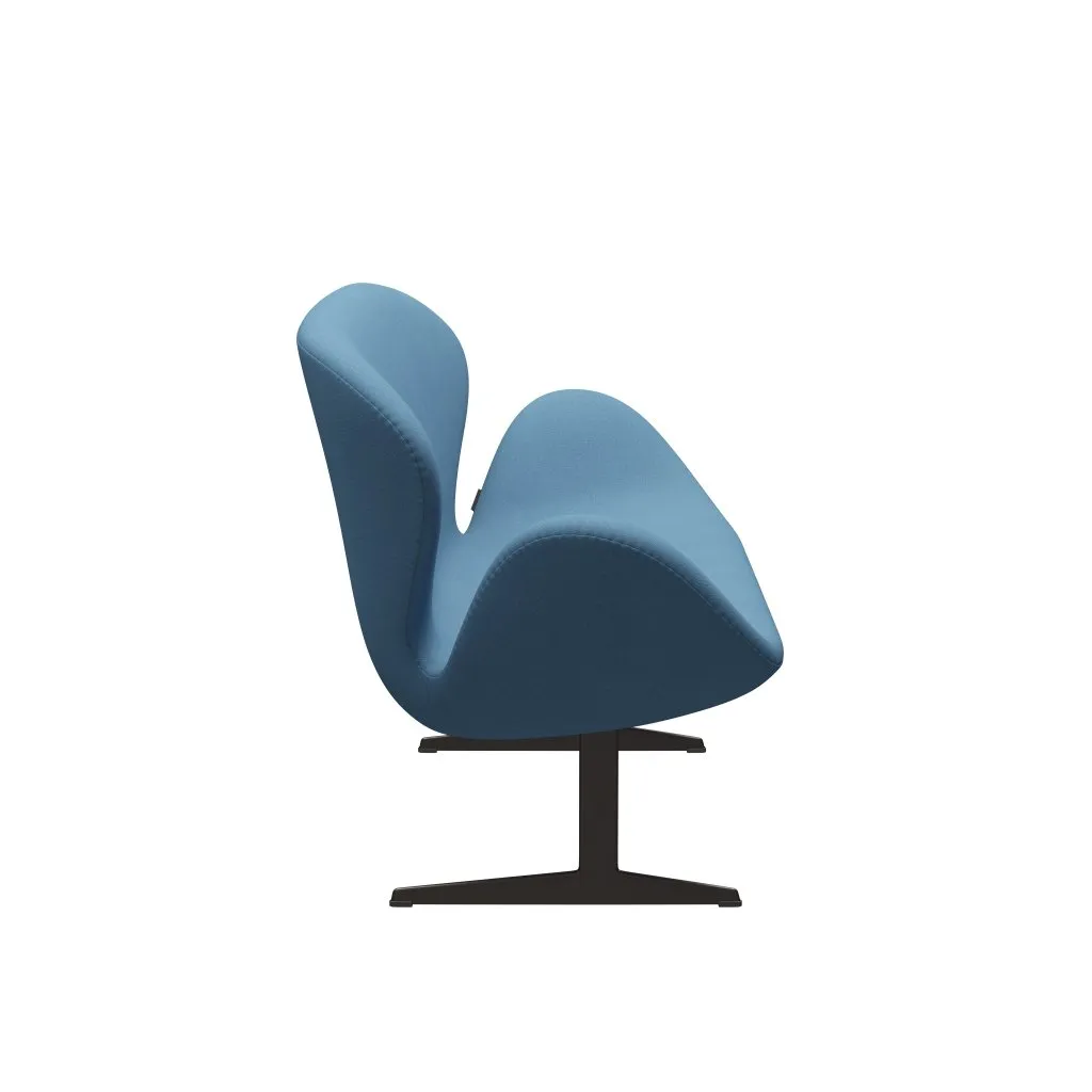 Fritz Hansen Swan™ Sofa 2 Seater, Brown Bronze/Tonus Pastel Blue