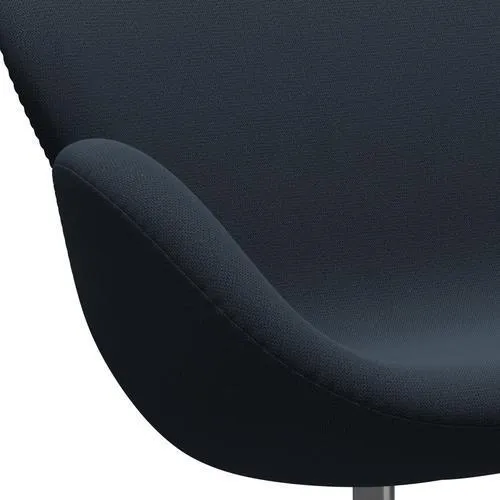 Fritz Hansen Swan™ Sofa 2 Seater, Satin Brushed Aluminium/Capture Blue