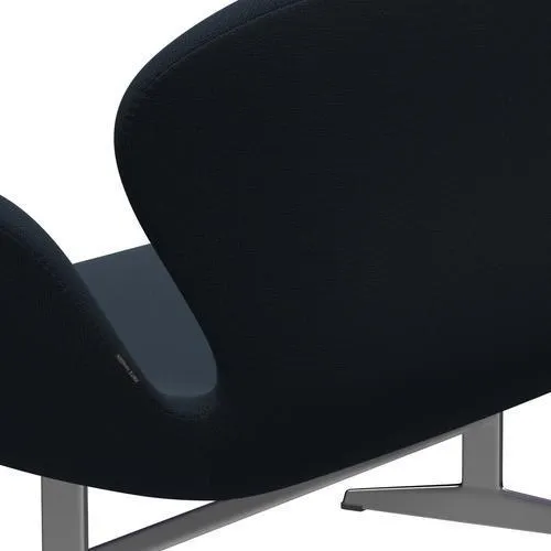 Fritz Hansen Swan™ Sofa 2 Seater, Satin Brushed Aluminium/Capture Blue