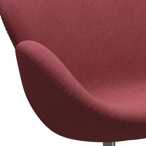 Fritz Hansen Swan™ Sofa 2 Seater, Satin Brushed Aluminium/Fiord Pink