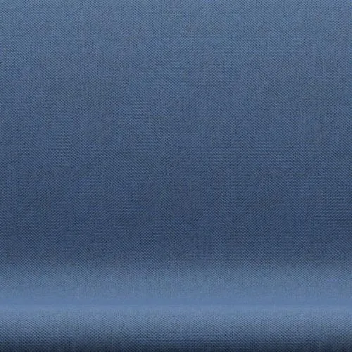 Fritz Hansen Swan™ Sofa 2 Seater, Satin Brushed Aluminium/Re Wool Blue/Natural